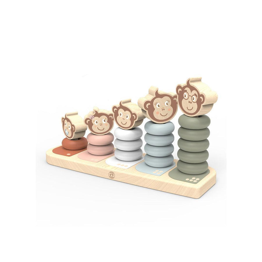 Speedy Monkey Monkey Family Stacker-Stacking Toys- | Natural Baby Shower