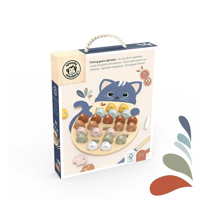 Speedy Monkey Alphabet Fishing Game-Shape Sorters- | Natural Baby Shower