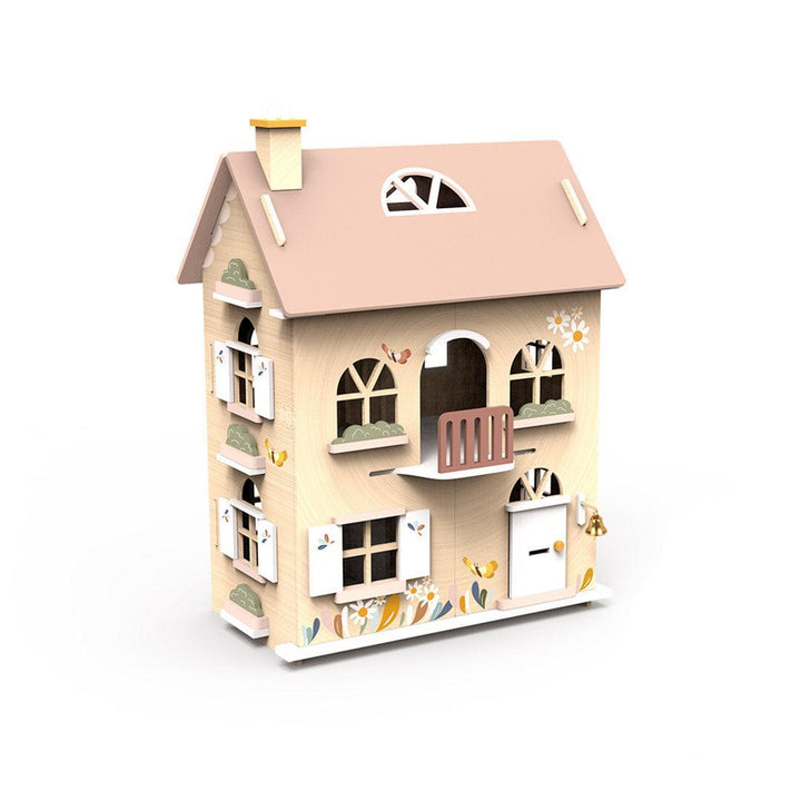 Speedy Monkey Flowers Cottage with Starter Set : (1 Character, 1 Table, 2 Chairs, 1 Sofa, 1 Coffee Table, 1 Carpet,2 Pillows)-Role Play- | Natural Baby Shower