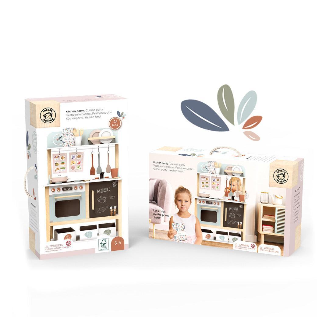 Speedy Monkey Kitchen w/20 Accessories-Role Play- | Natural Baby Shower