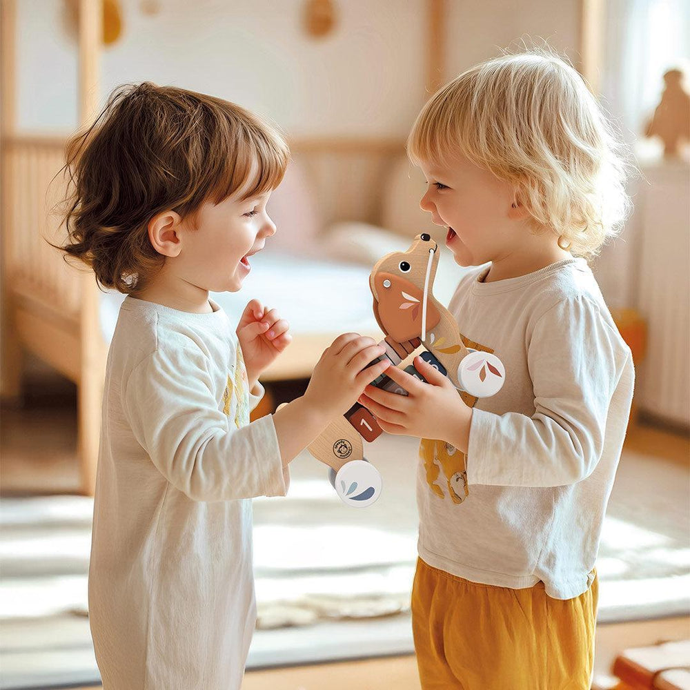 Speedy Monkey Puppy Pull Along-Ride-on Toys- | Natural Baby Shower