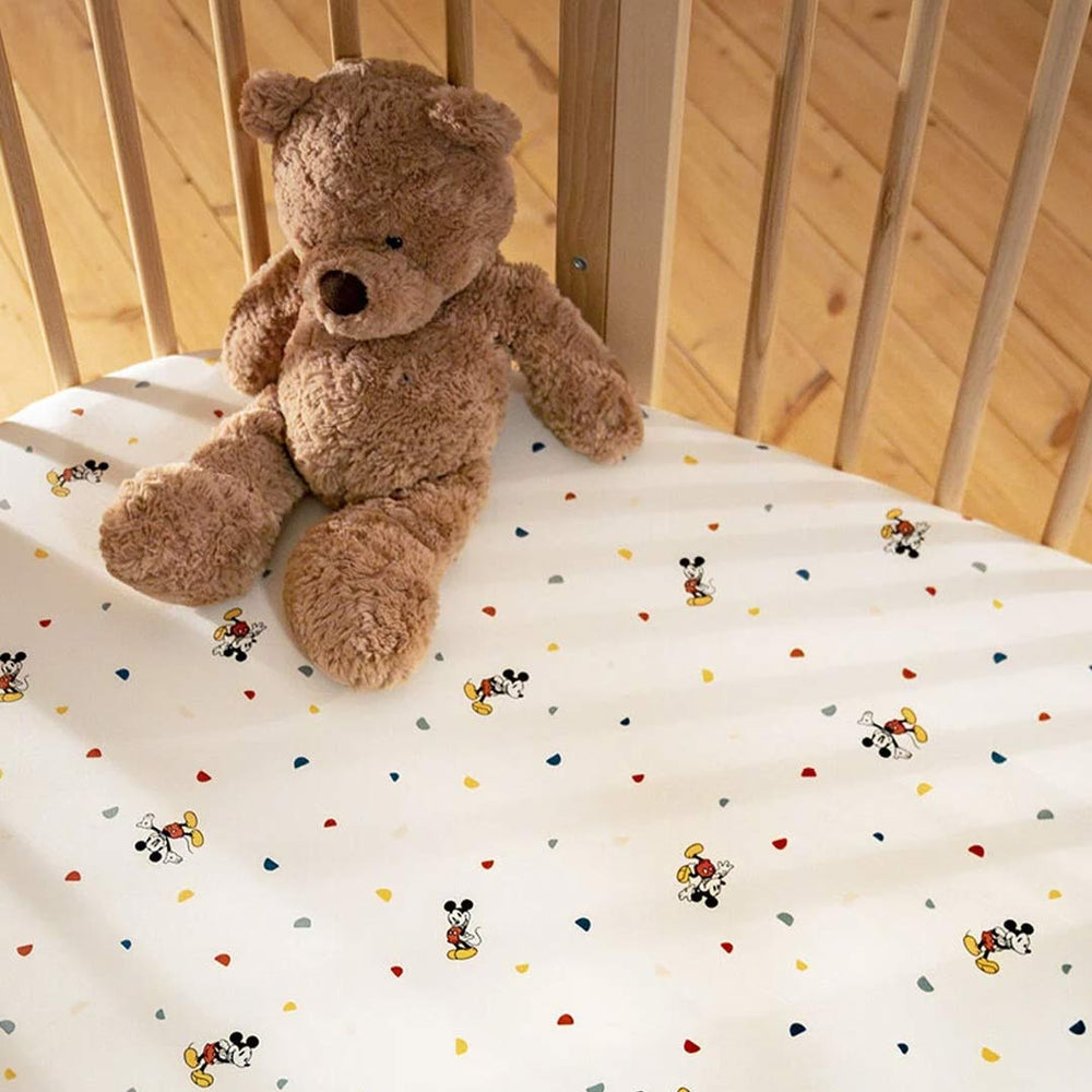 Stokke Sleepi Bed Fitted Sheet V3 - Mickey Celebration-Sheets-Mickey Celebration- | Natural Baby Shower