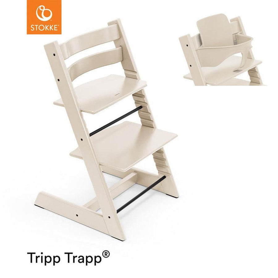 Stokke Tripp Trapp Highchair - Vanilla White-Highchairs-Vanilla White-With Baby Set | Natural Baby Shower