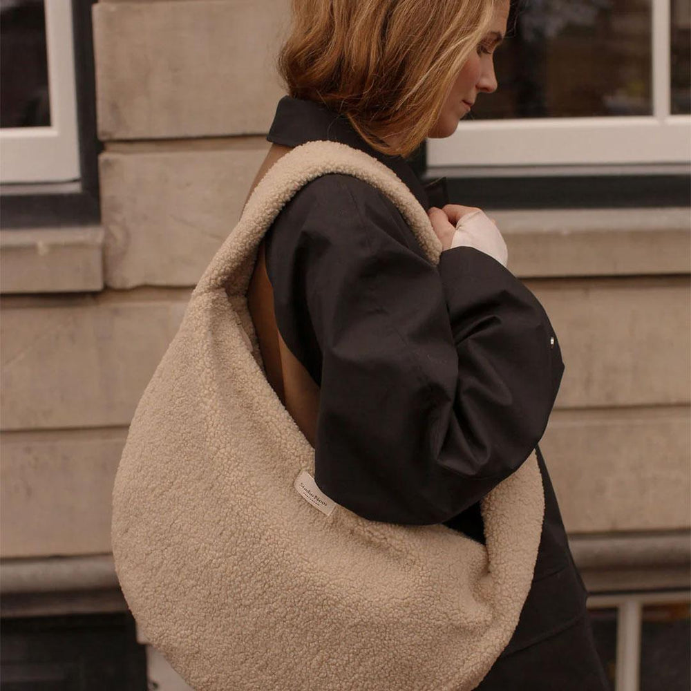 Studio Noos Ecru Teddy Cross Body Bag - Ecru-Mini Bags-Ecru-34 x 48cm | Natural Baby Shower