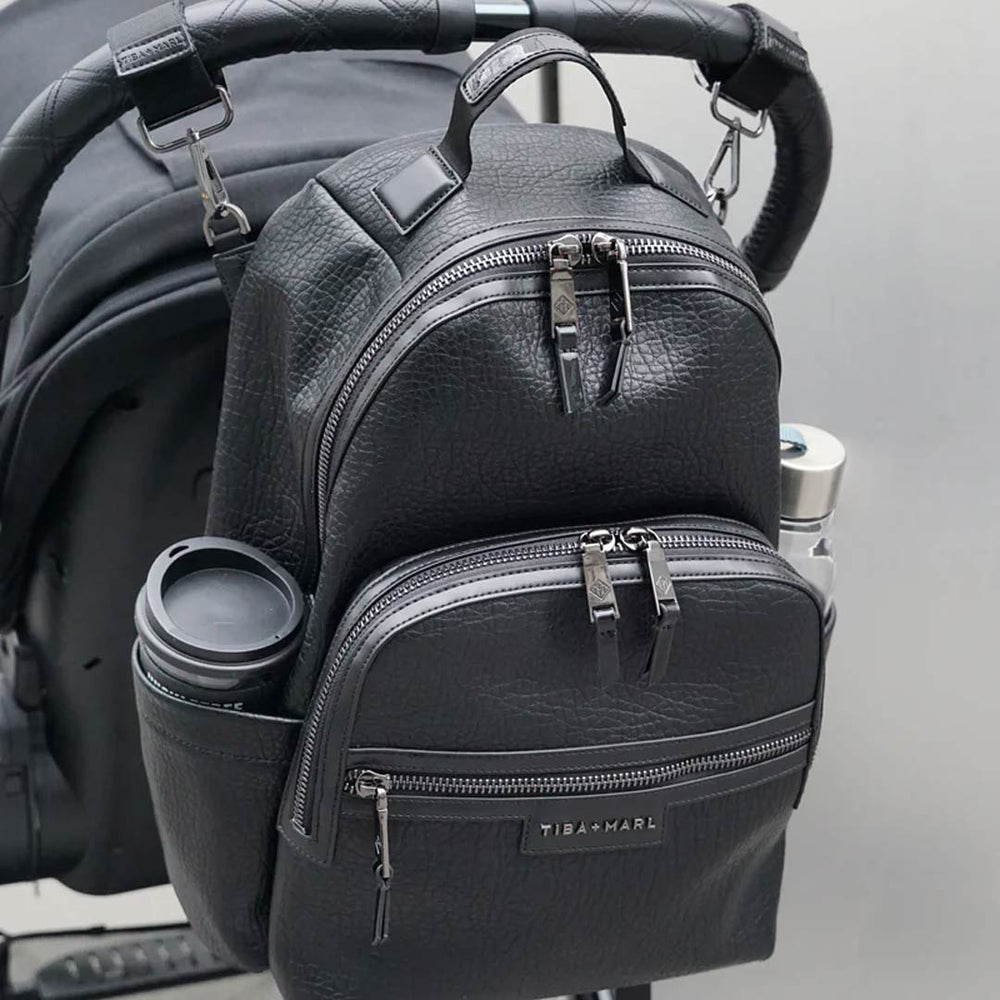 Tiba + Marl Elwood Twin Backpack - Black-Changing Bags- | Natural Baby Shower
