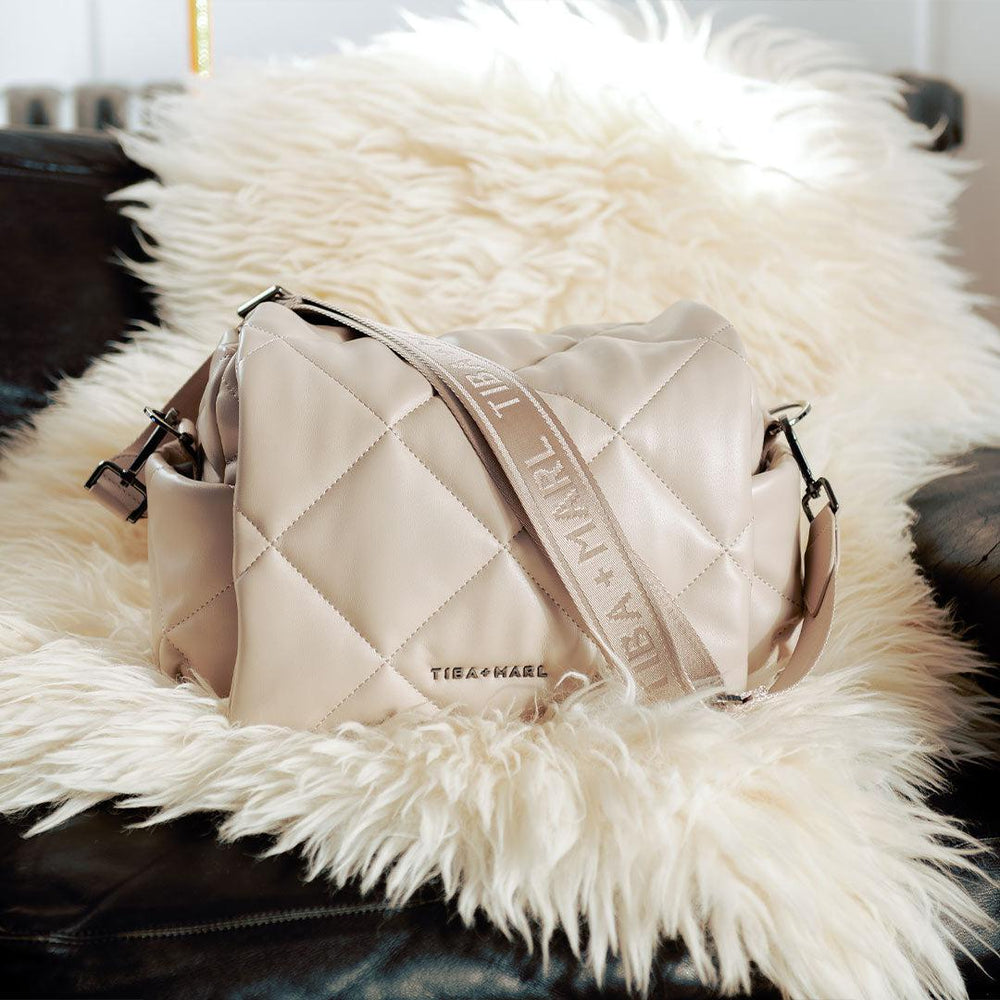 Tiba + Marl Nova Eco Compact Quilted Changing Bag - Oyster-Mini Bags-Oyster- | Natural Baby Shower
