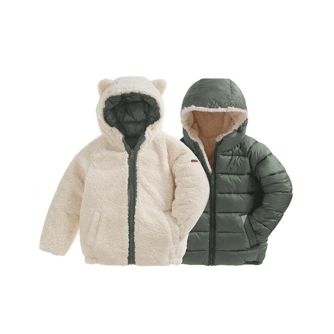 TOASTIE EcoReversible Puffer (Sherpa) - Sage-Coats-Sage-1-2y | Natural Baby Shower