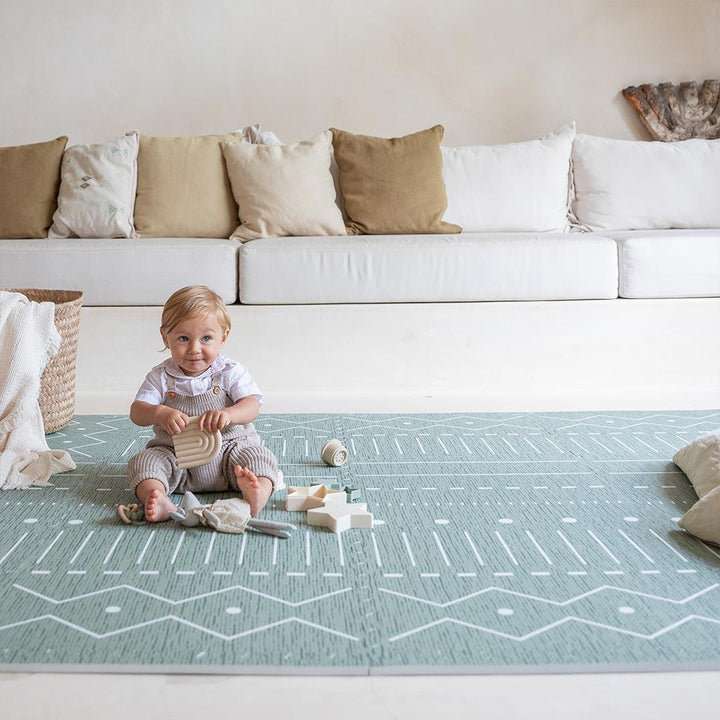 Toddlekind Berber Puzzle Playmat - Moss-Floor Mats- | Natural Baby Shower