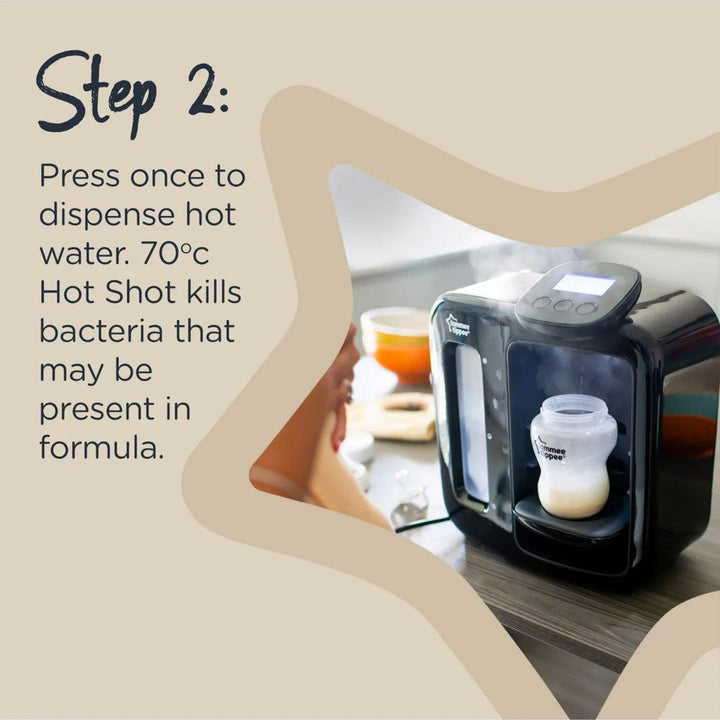 Tommee Tippee New Perfect Prep Day + Night - Black-Bottle Prep Machines-Black- | Natural Baby Shower