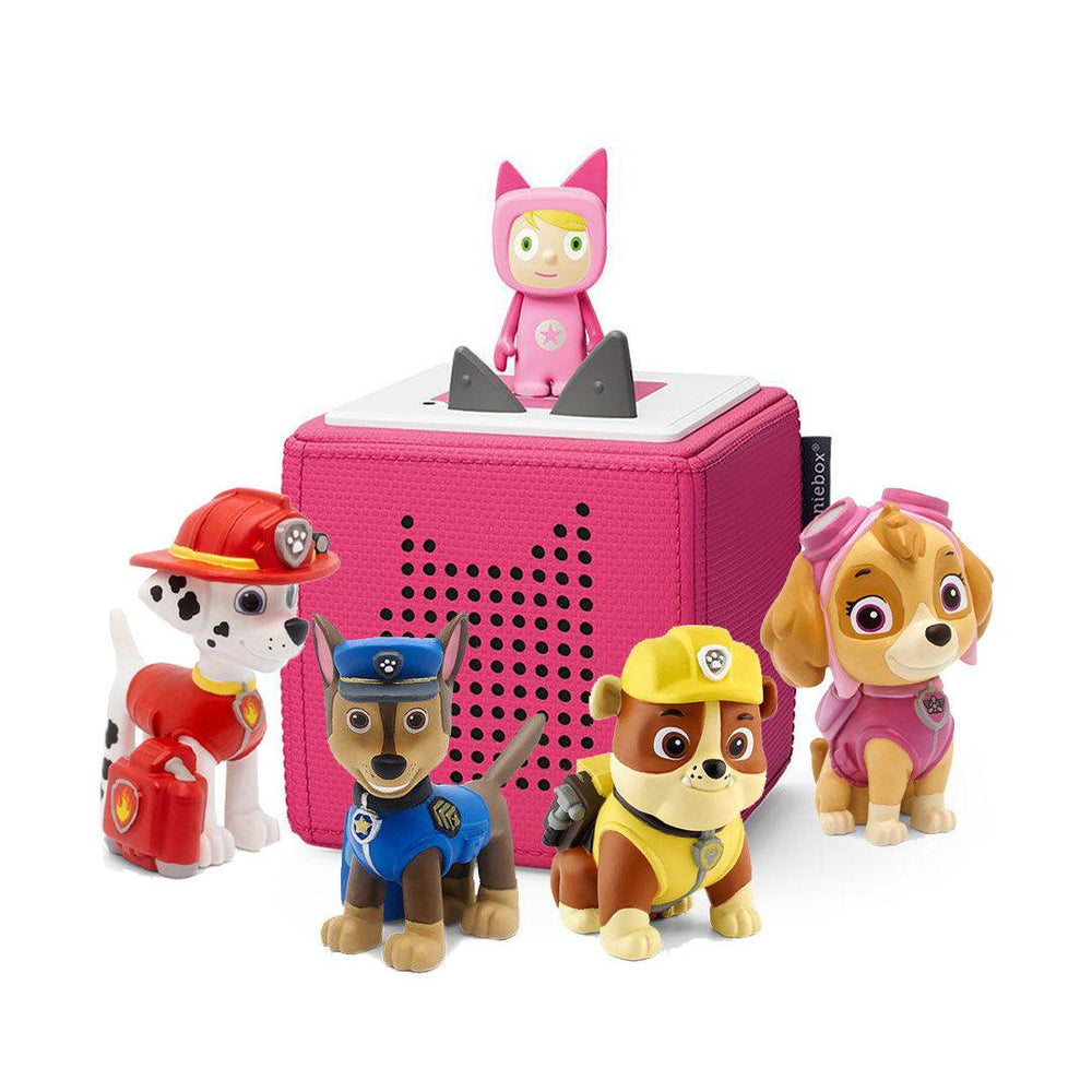 Tonies Paw Patrol Starter Bundle-Audio Player Cards + Characters-Pink- | Natural Baby Shower