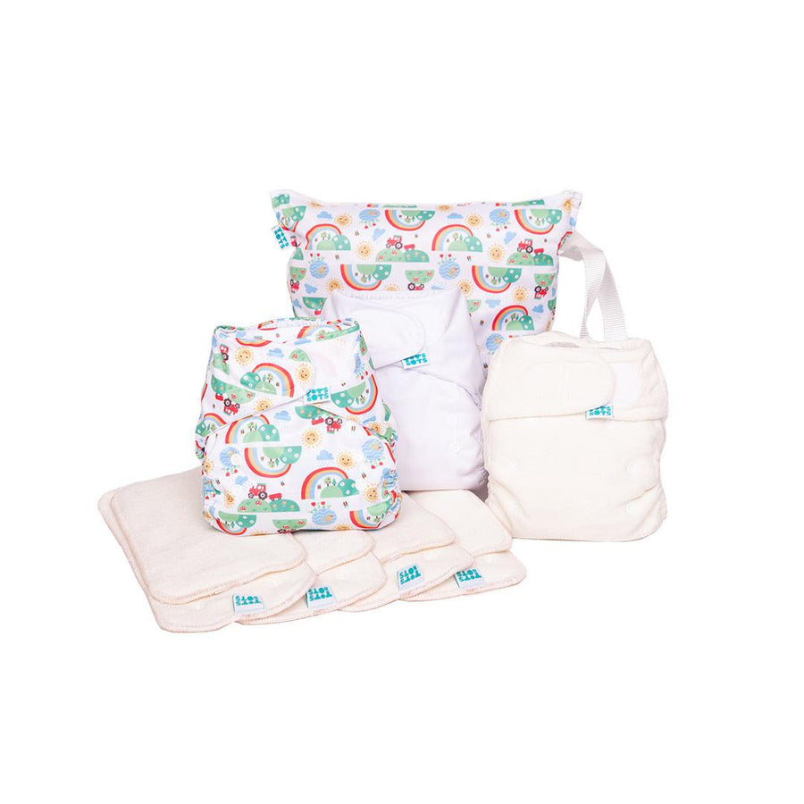 TotsBots Real Nappies For London Kit - Happy Days-Nappy Packs-Happy Days-8-35lbs | Natural Baby Shower