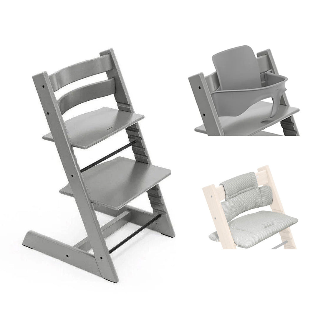 Stokke Tripp Trapp Highchair Bundle Cushion Storm Grey