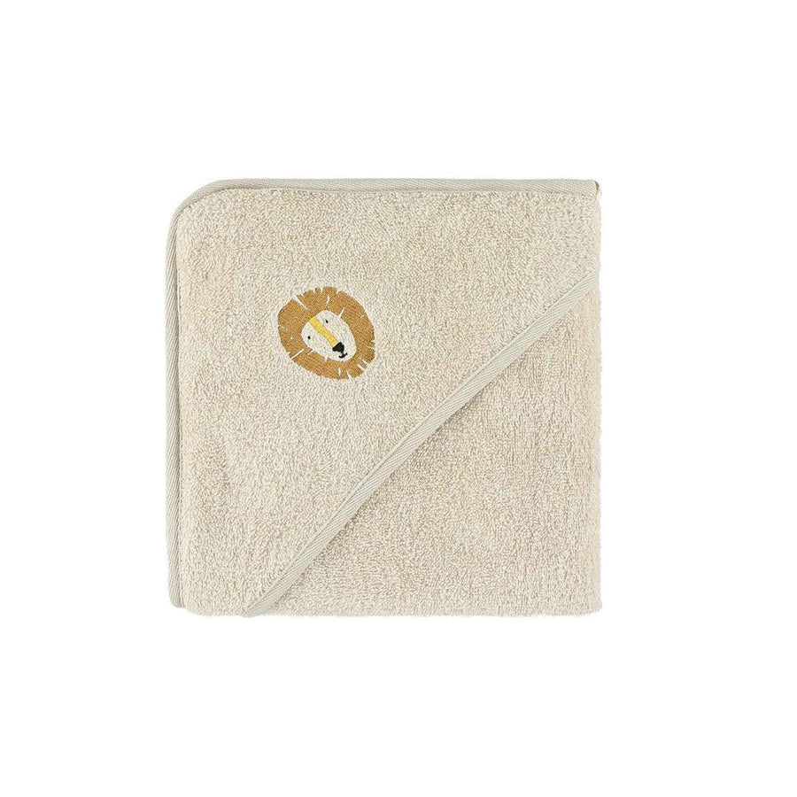 Trixie Hooded Towel - Aura Lion-Bath Towels-Aura Lion-75x75cm | Natural Baby Shower