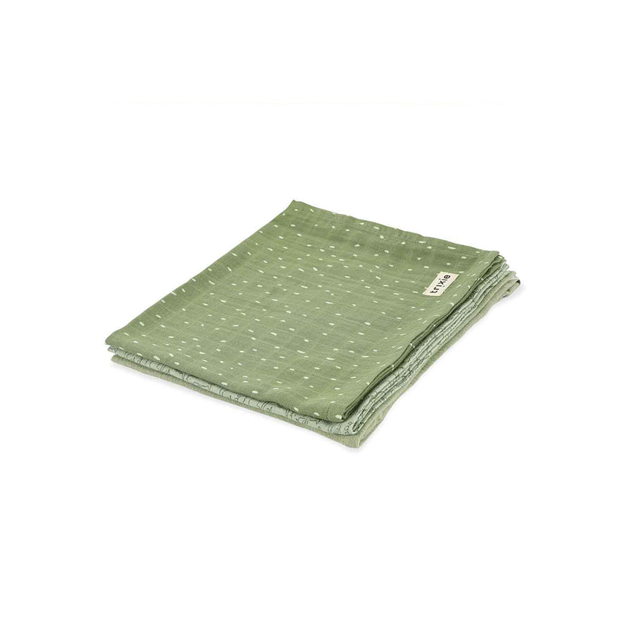 Trixie Muslin Cloths 3 Pack Mix - Daring Dino-Muslin Squares-Daring Dino-55x55cm | Natural Baby Shower