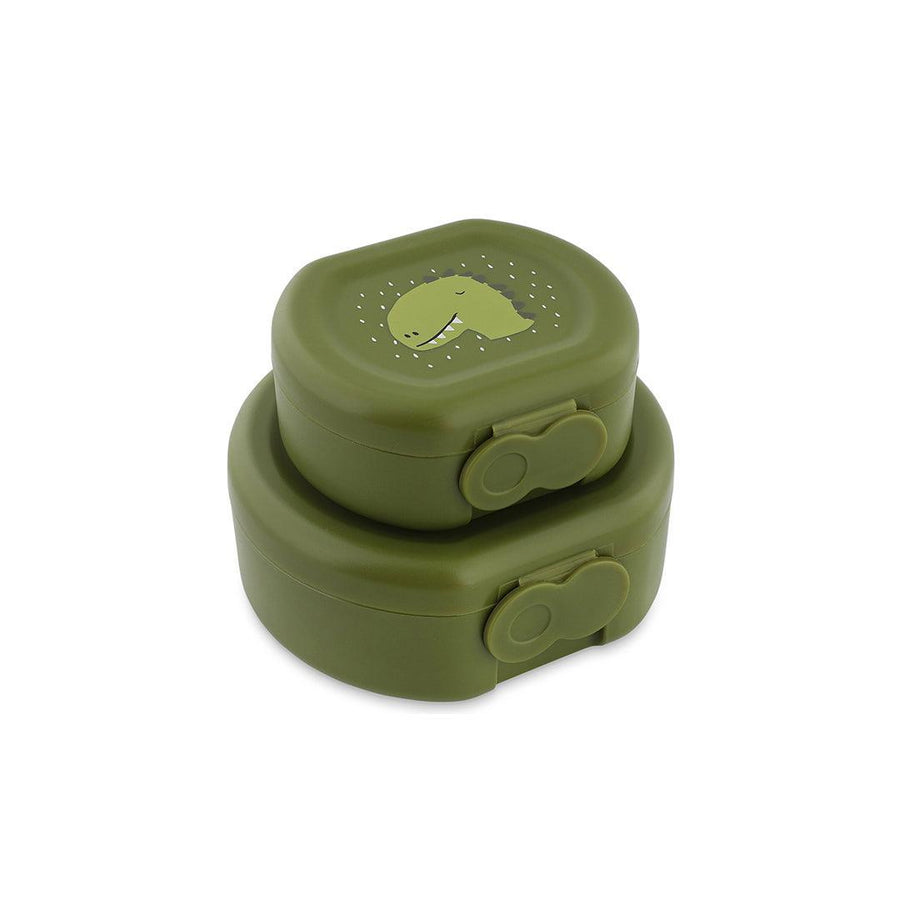 Trixie Snackbox with Clip - 2pcs - Mr. Dino-Snack Boxes-Mr. Dino- | Natural Baby Shower