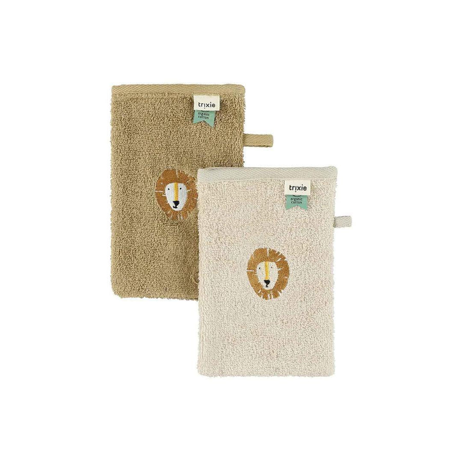 Trixie Washcloths 2 Pack - Aura Lion-Washcloths-Aura Lion-55x55cm | Natural Baby Shower