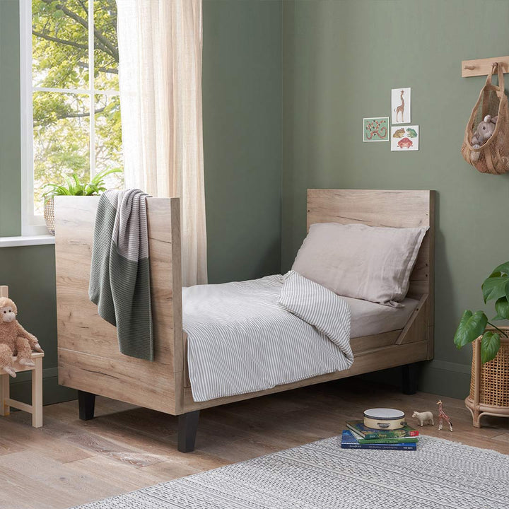 Tutti Bambini Como Cot Bed - Distressed Oak/Slate Grey-Cot Beds-Slate Grey-No Mattress | Natural Baby Shower