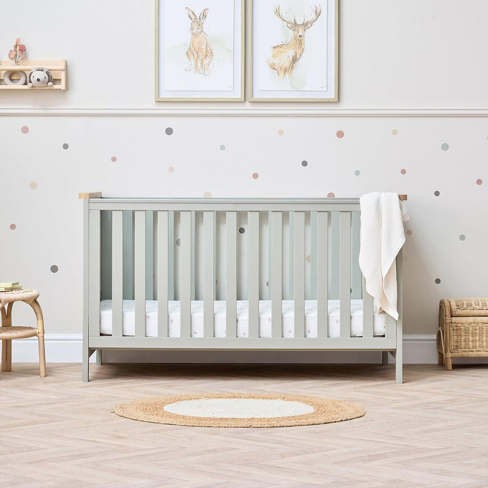 Tutti Bambini Misha Cot Bed - Sage/Golden Oak-Cot Beds-Sage/Golden Oak-Cot Bed | Natural Baby Shower