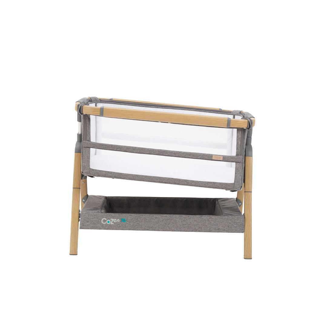 Tutti Bambini CoZee XL Bedside Crib + Cot - Oak / Charcoal-Bedside Cribs-Oak / Charcoal- | Natural Baby Shower