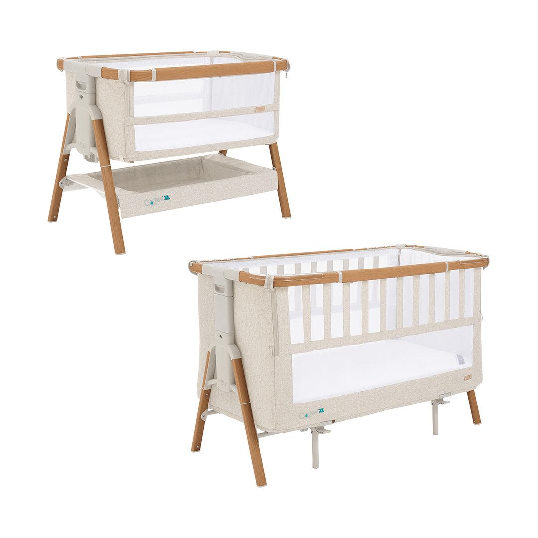 Tutti Bambini CoZee XL Bedside Crib Cot Scandinavian Walnut/Ecru
