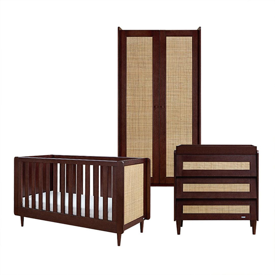 Tutti Bambini Japandi 3 Piece Room Set - Warm Walnut-Nursery Sets-Warm Walnut-No Mattress | Natural Baby Shower