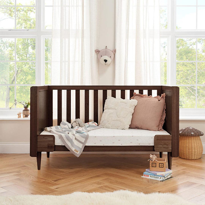 Tutti Bambini Japandi Cot Bed - Warm Walnut-Cot Beds-Warm Walnut-No Mattress | Natural Baby Shower