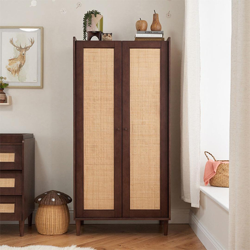 Tutti Bambini Japandi Wardrobe - Warm Walnut-Wardrobes-Warm Walnut- | Natural Baby Shower