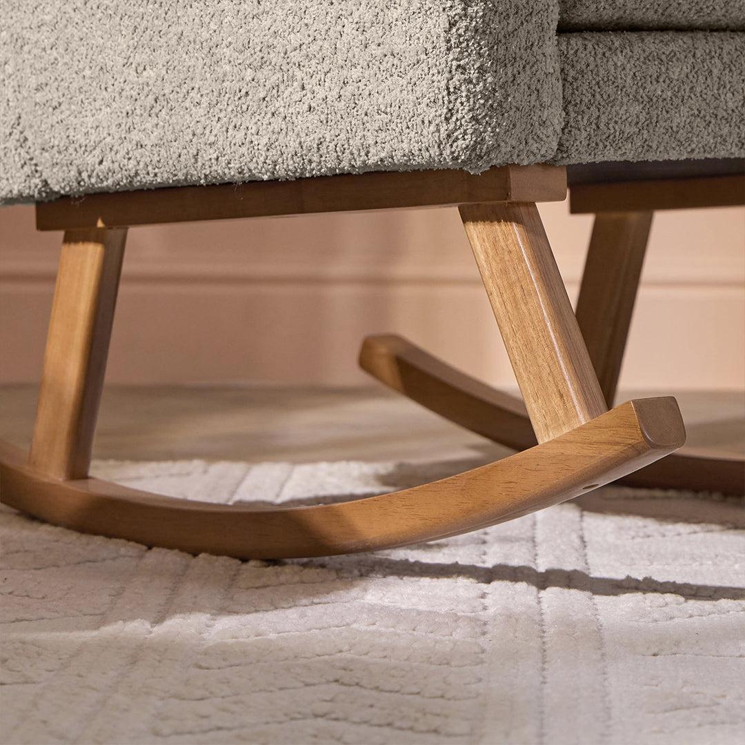 Tutti Bambini Oscar Luxe Rocking Chair & Footstool - Teddy Mushroom-Feeding Chairs-Teddy Mushroom-One Size | Natural Baby Shower