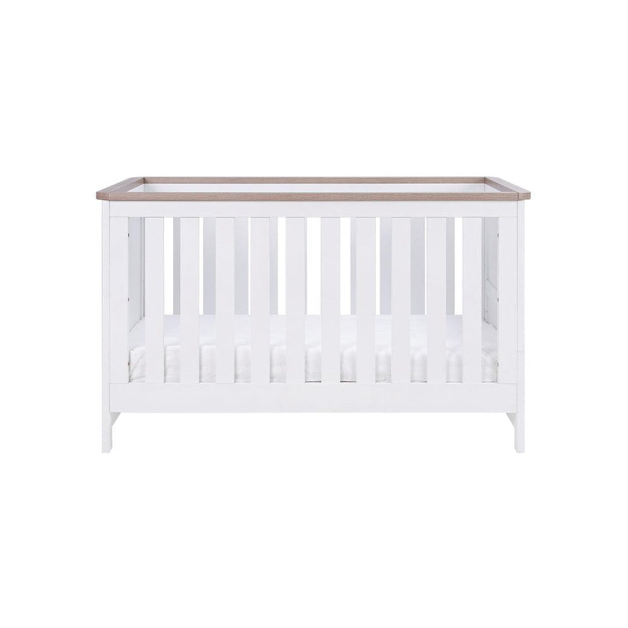 Tutti Bambini Verona Cot Bed - White/Oak-Cot Beds-White/Oak-No Mattress | Natural Baby Shower