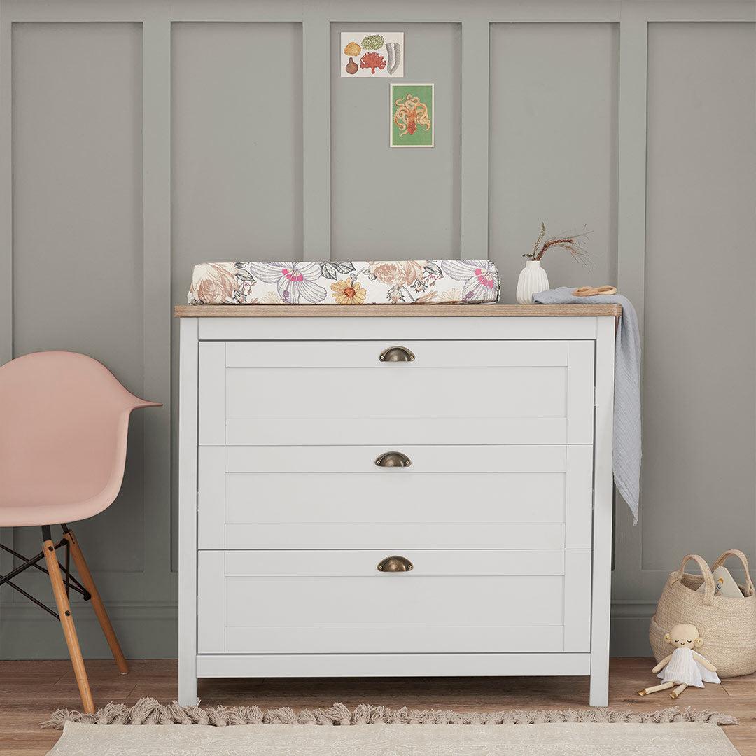Tutti Bambini Verona 3 Piece Room Set - White/Oak-Nursery Sets-White/Oak-No Mattress | Natural Baby Shower