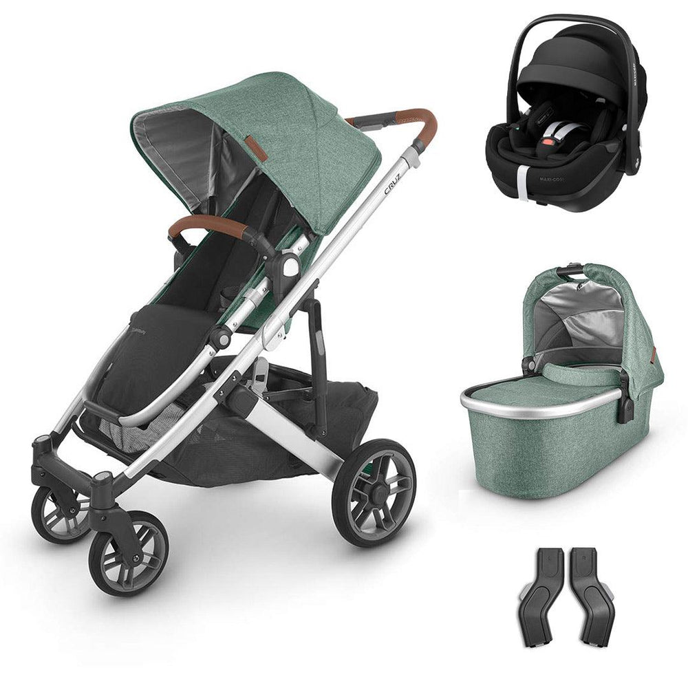 UPPAbaby CRUZ V2 + Pebble 360 Pro Travel System - Emmett-Travel Systems-No Base-With Carrycot | Natural Baby Shower