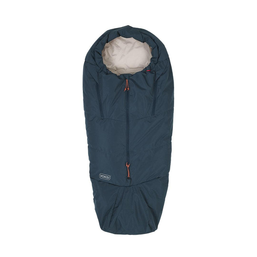 Voksi Adventure Footmuff - Poppy Blue - Seashell Sand-Footmuffs-Poppy Blue/Seashell Sand- | Natural Baby Shower