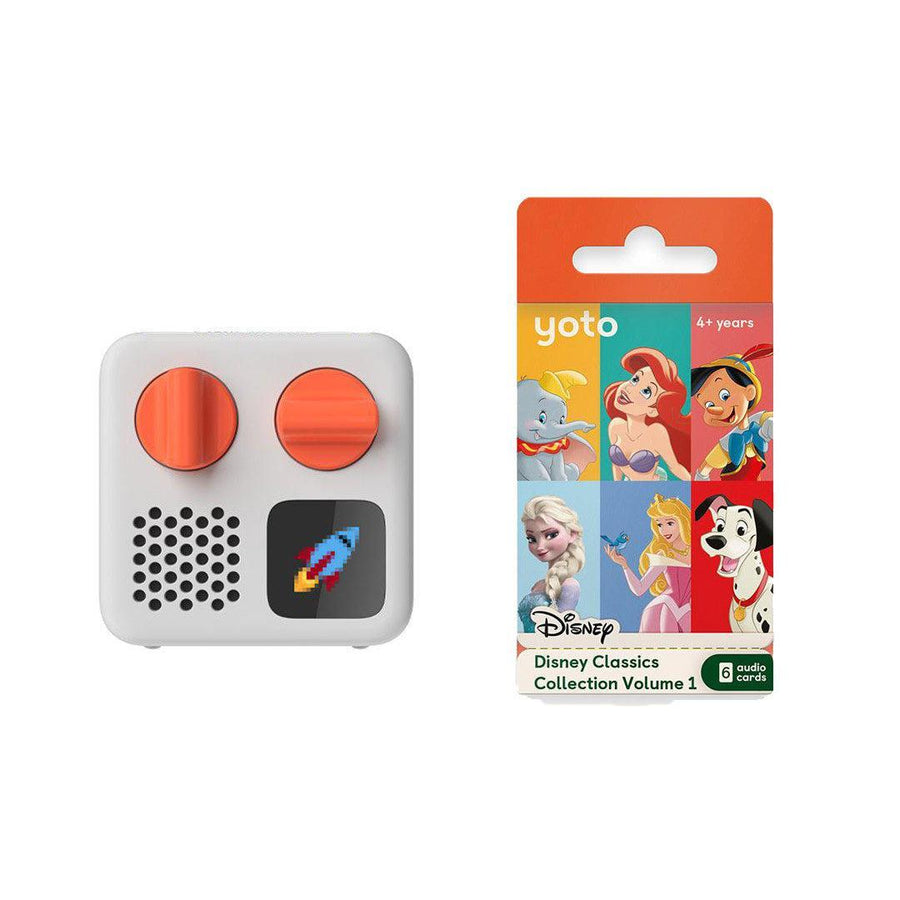 Yoto Mini Player Bundle - Disney Classics Collection | 2024 Edition-Audio Players-No Headphones- | Natural Baby Shower