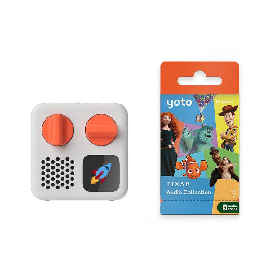 Yoto Mini Player Bundle - Disney Pixar Audio Collection | 2024 Edition-Audio Players-No Headphones- | Natural Baby Shower