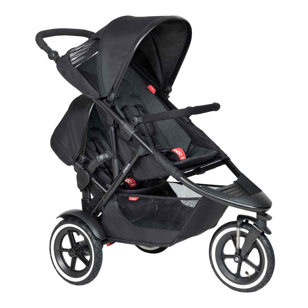 Phil & Teds Double Kit + Liner - Charcoal-Stroller Seats- | Natural Baby Shower