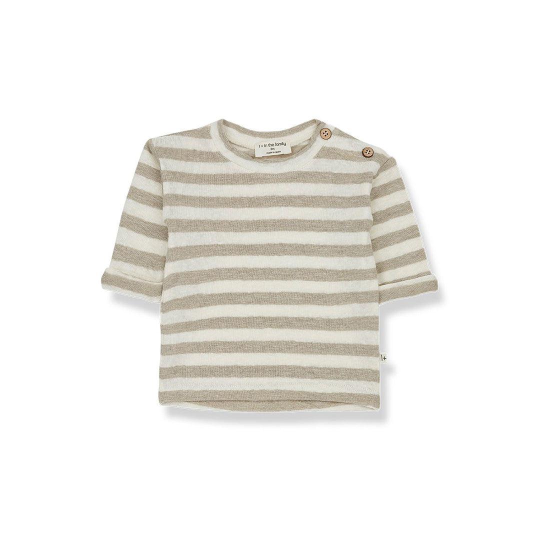 1+ in the family Mikel T-Shirt - Beige-Tops-Beige-6m | Natural Baby Shower