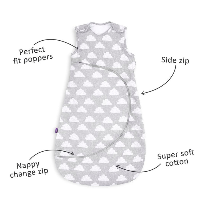 SnuzPouch Sleeping Bag - Cloud Nine - TOG 1.0-Sleeping Bags-0-6m-Cloud Nine | Natural Baby Shower