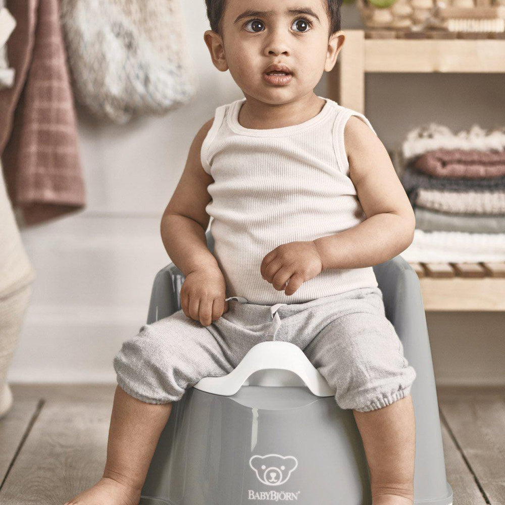 BabyBjorn Potty Chair - Grey/White-Potties- | Natural Baby Shower