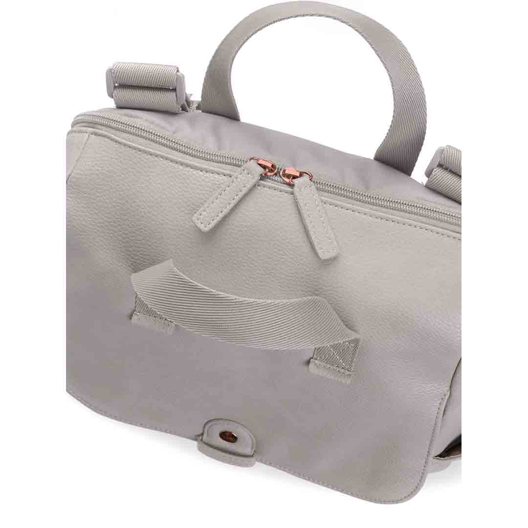 Babymel Robyn PU Changing Backpack - Pale Grey-Changing Bags- | Natural Baby Shower