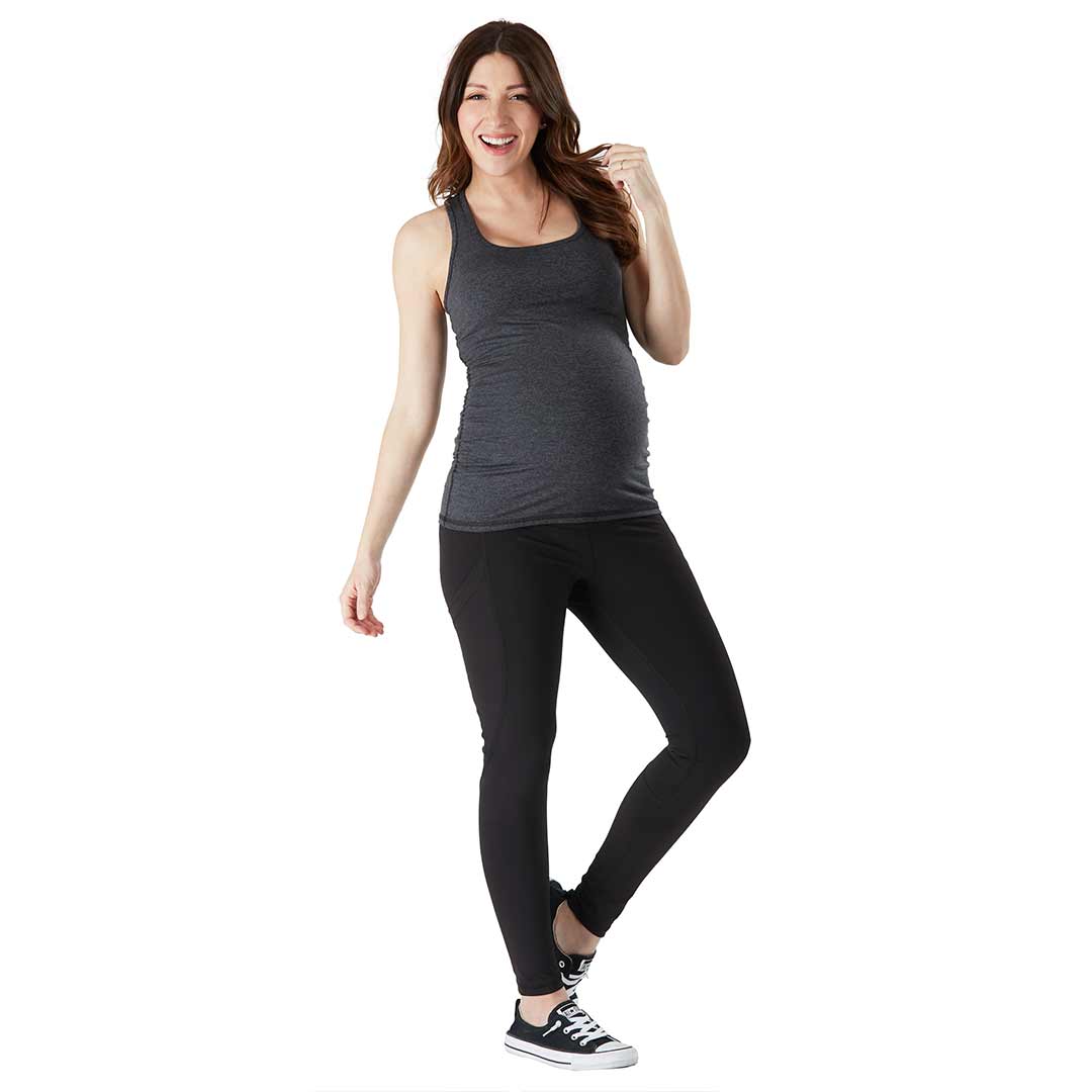 Belly Bandit Activewear Essential Tank - Charcoal-Maternity Tops-S-Charcoal | Natural Baby Shower
