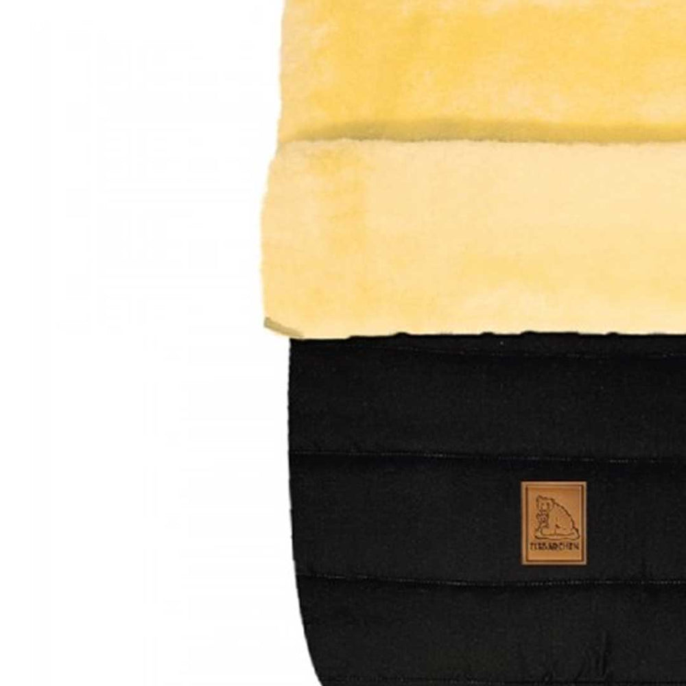 Heitmann Lambskin Cosy Toes Footmuff - Black-Footmuffs- | Natural Baby Shower