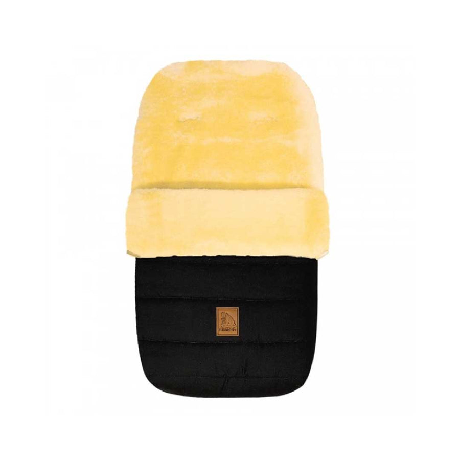 Heitmann Lambskin Cosy Toes Footmuff - Black-Footmuffs- | Natural Baby Shower