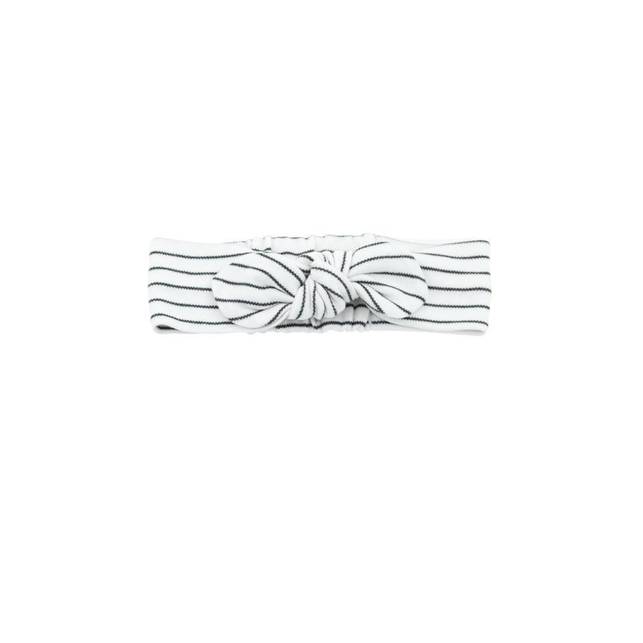 MORI Baby Bow Headband - Grey Stripe-Headbands-One Size-Grey Stripe | Natural Baby Shower