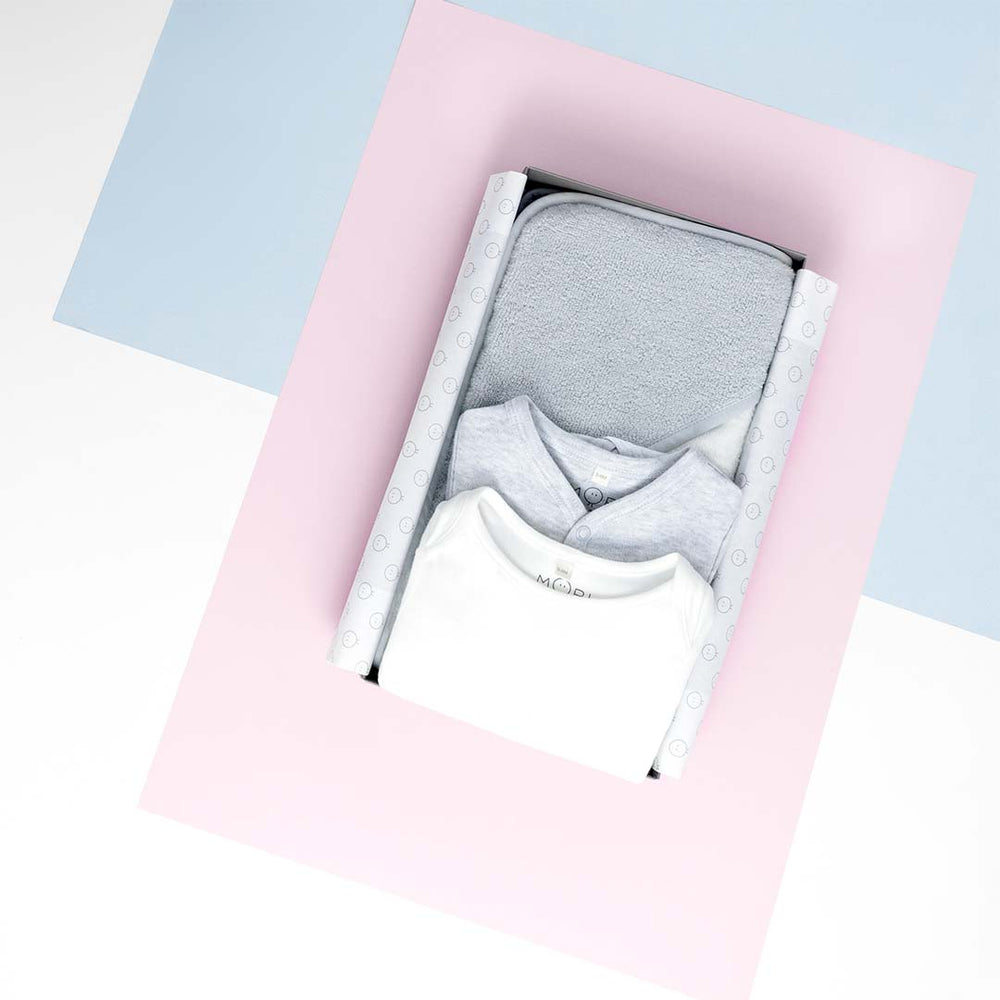 MORI Soak + Sleep Set - Grey-Clothing Sets-NB-Grey | Natural Baby Shower