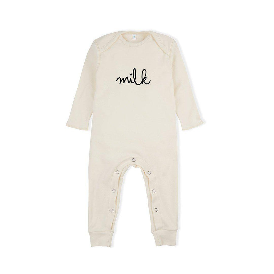 Organic Zoo Milk Playsuit - Natural-Rompers-0-3m-Natural | Natural Baby Shower