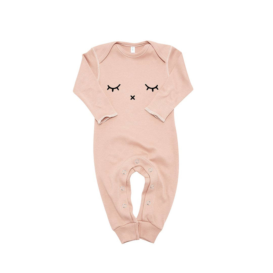 Organic Zoo Sleepy Playsuit - Clay-Rompers-0-3m-Clay | Natural Baby Shower
