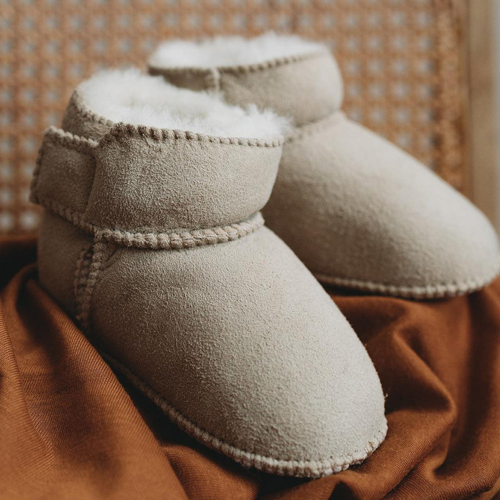 Heitmann Lambskin Booties - Sand-Booties-0-6m-Sand | Natural Baby Shower