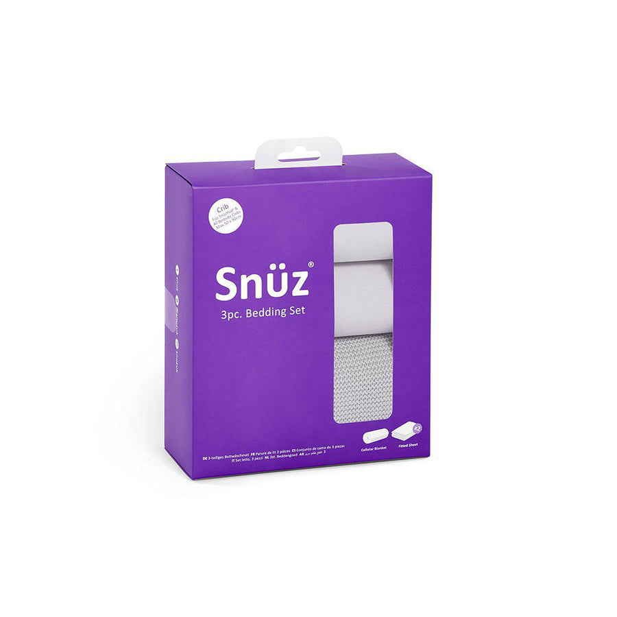 Snuz Crib Bedding Set - Grey - 3 Pack-Bedding Sets- | Natural Baby Shower