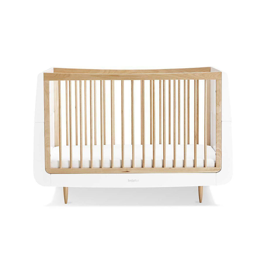SnuzKot Skandi Cot Bed - Natural-Cot Beds-Natural-No Mattress | Natural Baby Shower
