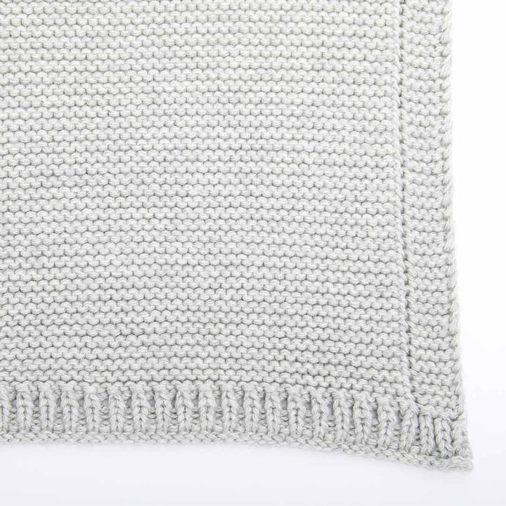 The Little Green Sheep Organic Knitted Cellular Baby Blanket - Dove-Blankets- | Natural Baby Shower